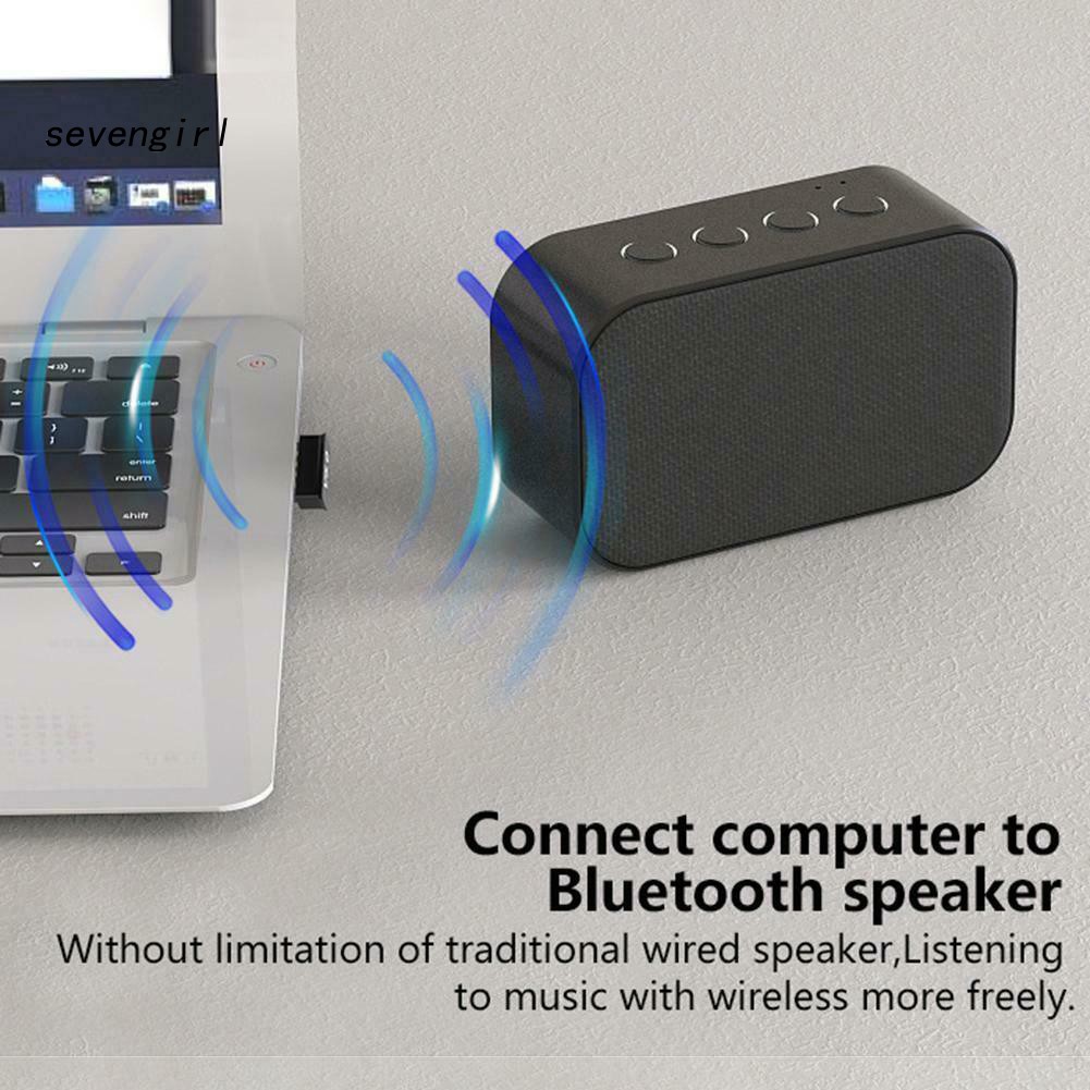 Bộ chuyển đổi Dongle bluetooth không dây USB mini 5.0 dành cho loa laptop/máy tính bảng