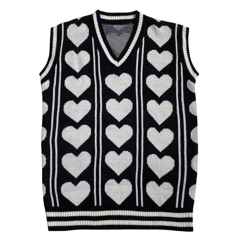 Áo sweater dệt kim không tay dáng rộng cổ chữ v thời trang dành cho nam - ảnh sản phẩm 5