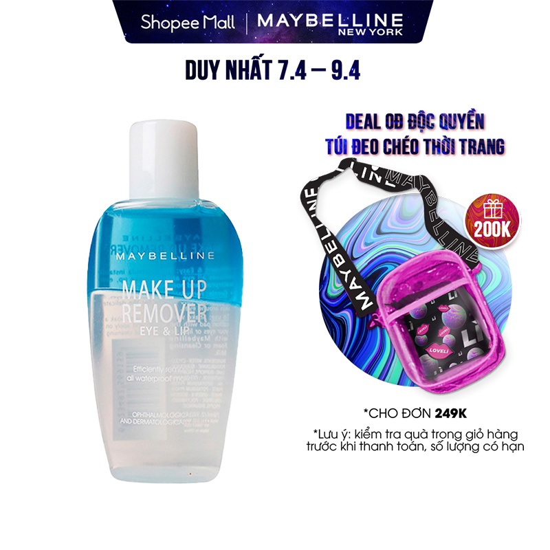 Nước Tẩy Trang Mắt và Môi Chuyên Dụng 2 lớp Maybelline New York Eye &amp; Lip Makeup Remover 150ml