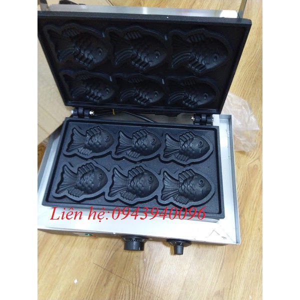 Máy nướng bánh cá dùng điện 6 con-Bánh cá taiyaki kiểu Nhật-Bảo hành 1 năm