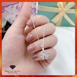 Dây Chuyền Bạc Nữ Cỏ 4 Lá Chất Liệu Bạc Ta BẢO TÍN