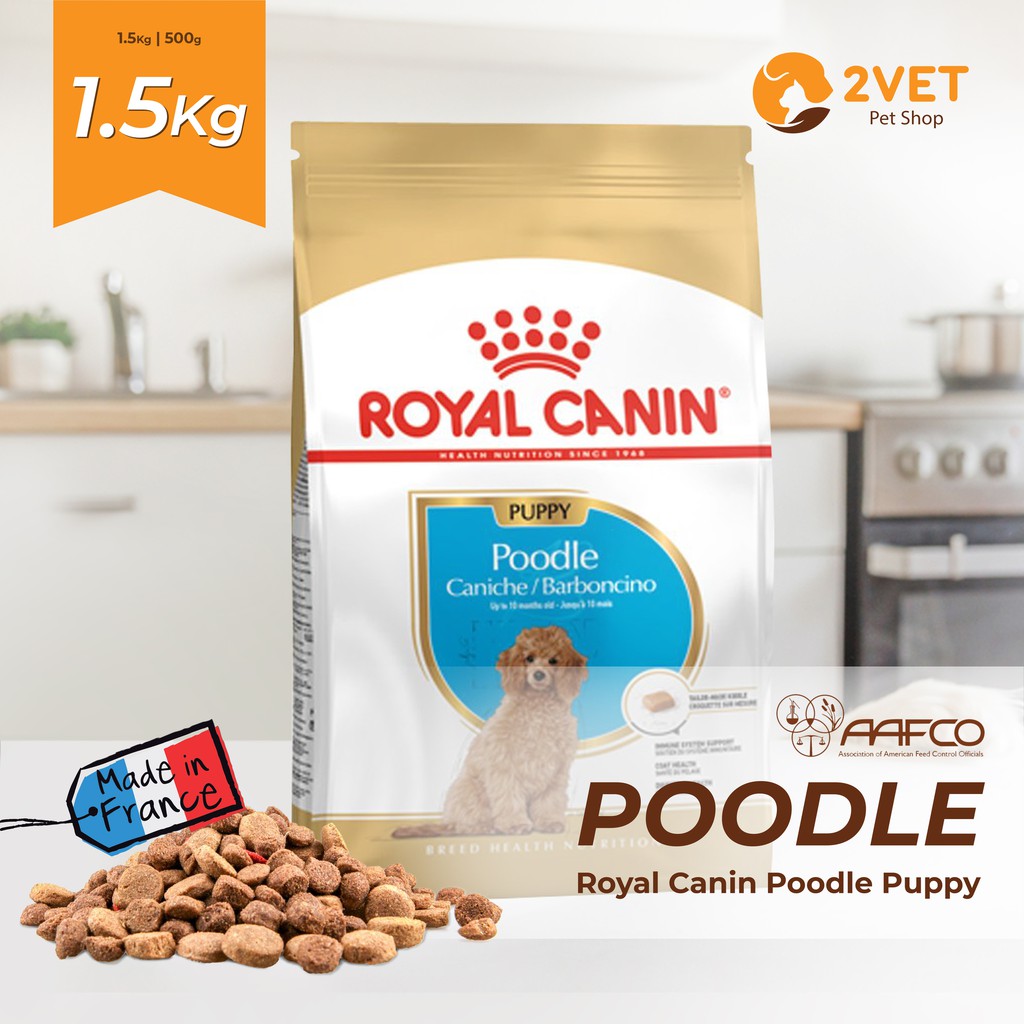 Đồ Ăn Khô Cho Chó POODLE - Royal Canin Poodle Puppy - Adult - Gói 1,5Kg - Thức Ăn Khô Dạng Hạt