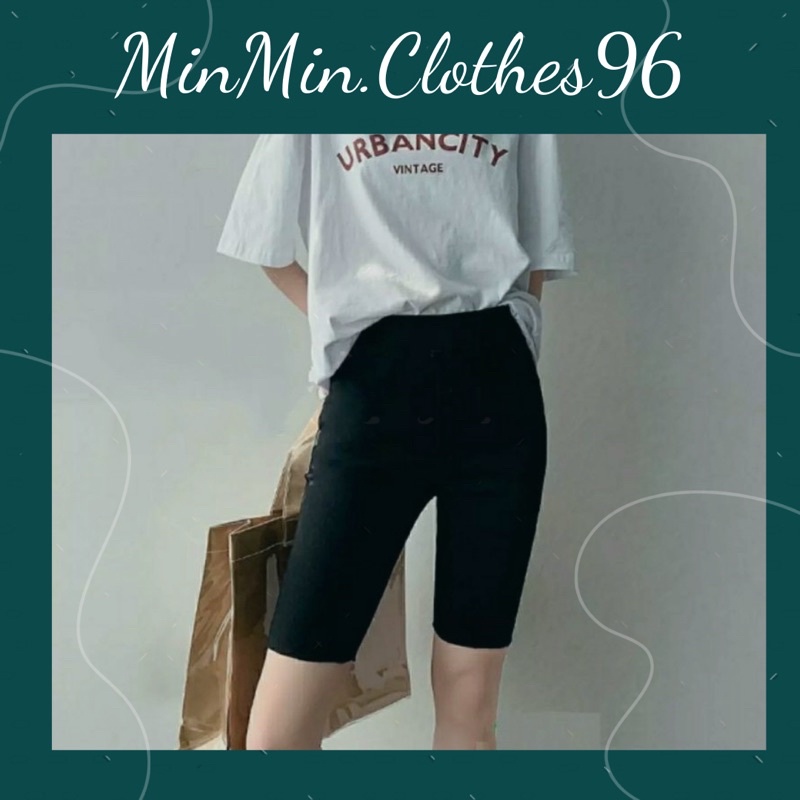 Quần legging đùi qua gối nâng mông cạp cao hàng Thái Lan có túi nhé