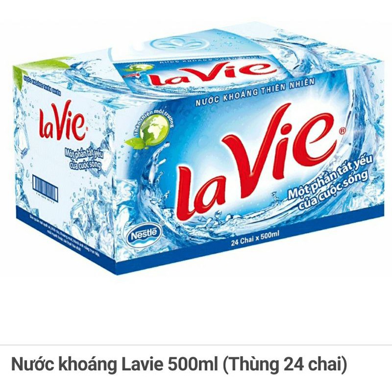 Thùng nước khoáng Lavie 500ml (24 chai)