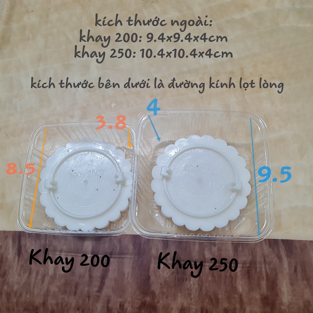 Set 100 Khay Đựng Bánh Trung Thu 250g