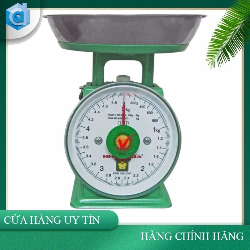 Cân đồng hồ Nhơn hoà 5kg(Hàng chính hãng-tặng kèm đĩa cân)