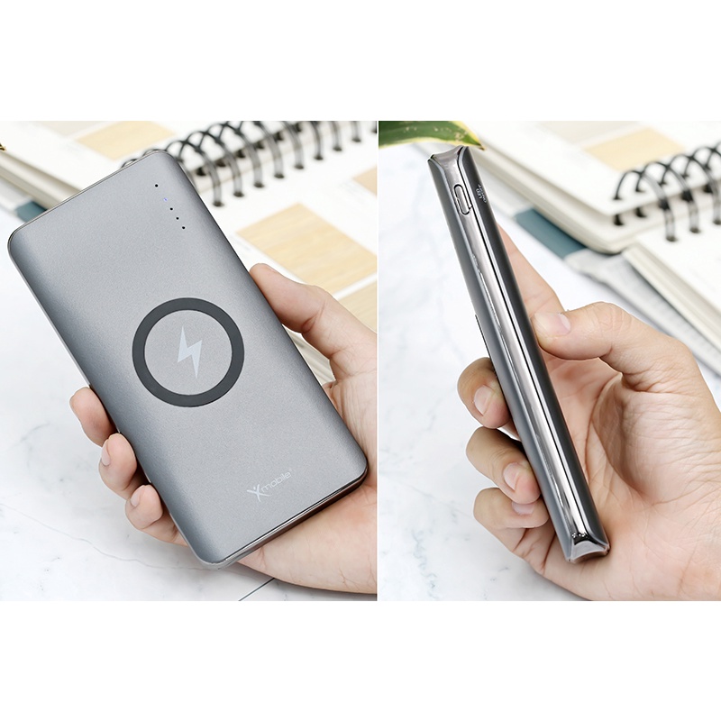 Pin sạc dự phòng không dây Polymer 10.000 mAh Type C PD QC3.0 Xmobile P66D - Hàng qua sử dụng