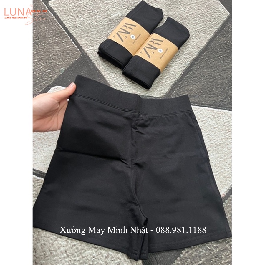 Quần Biker Short dáng ngắn nâng mông cạp lưng cao co giãn dáng quần legging đùi mặc nhà ôm bó lưng thun tập gym yoga hè
