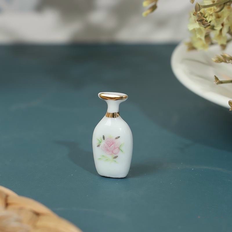 Bộ đồ trang trí nội thất tí hon bằng gốm 9 món