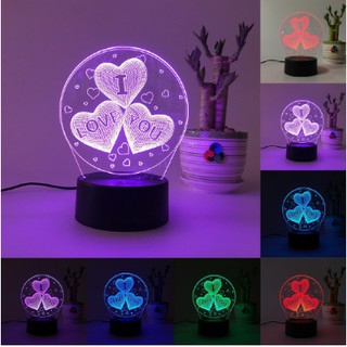 Đèn Led 3D mẫu Love, quà tặng, trang trí tết, đèn ngủ, quà tặng valentien