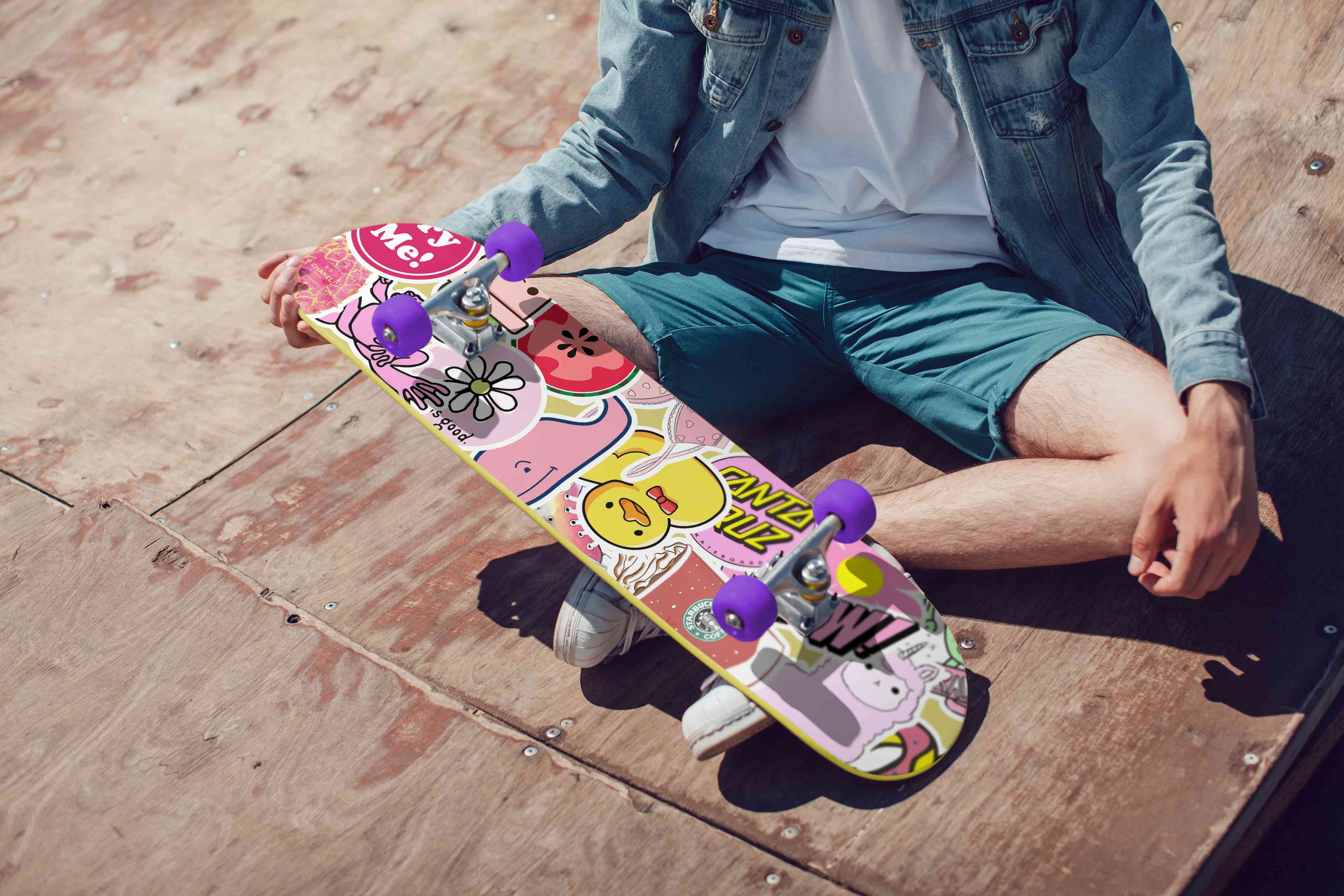 Set 50 Miếng Dán Trang Trí Nhiều Kiểu Dáng Màu Hồng Dễ Thương | BigBuy360 - bigbuy360.vn