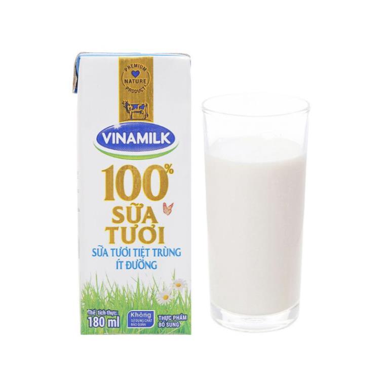 TPHCM  LỐC 4 SỮA VINAMILK ÍT ĐƯỜNG 180ML- 100% CHÍNH HÃNG