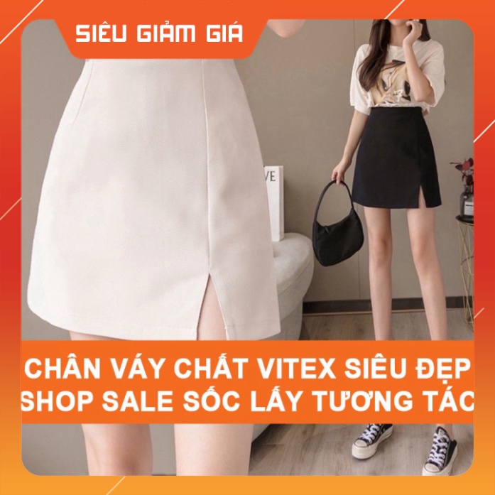 Váy ngắn Chữ A công sở xẻ tà cực HOT cho chị em