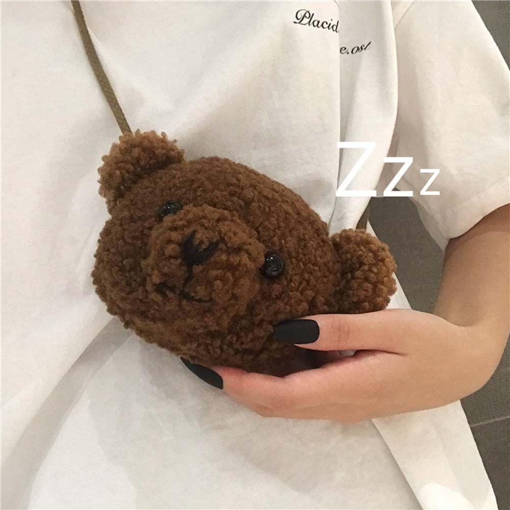 LILYES Túi Đeo Chéo Mini Hình Gấu Bông Dễ Thương Cho Bé Gái