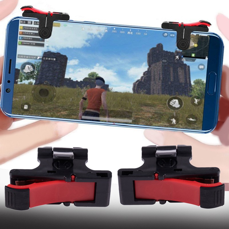 Mobile Game Controller Gamepad L1R1  Joystick Sensitive Shoot and Aim Triggers for PUBG/Knives Out/Rules of Survival Android iOS Mobile Gaming Joysticks