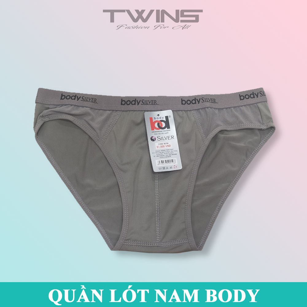 Quần lót nam tam giác cao cấp thun lạnh Body chính hãng lưng vừa bền đẹp, thoáng mát, thấm hút mồ hôi, co giãn