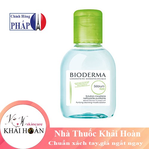 (AUTH) Nước tẩy trang BIODERMA sebium H2O Xanh 100ml