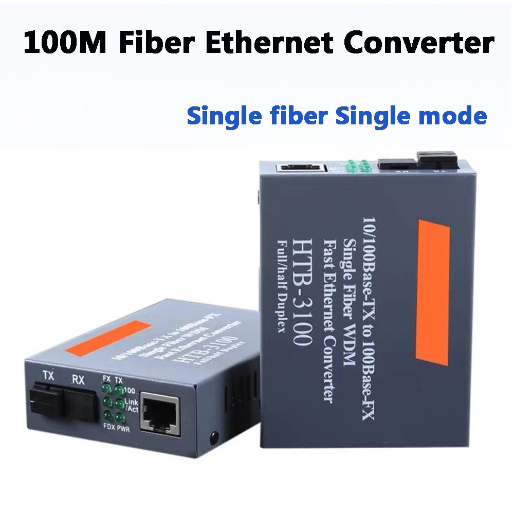 NORMAN NetLink Media Converter 1Pair Fiber Optical Ethernet Converter 25Km HTB-3100AB-25KM HTB-3100 100M Single Fiber Single mode Transceiver