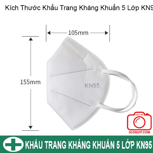 Khẩu trang 3D 5 lớp tiêu chuẩn KN95