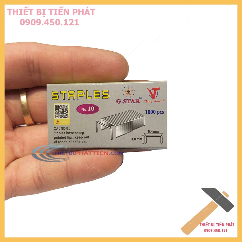 Kim, Ghim Bấm Giấy Số 10 Staples Hộp 1000 Kim Bấm