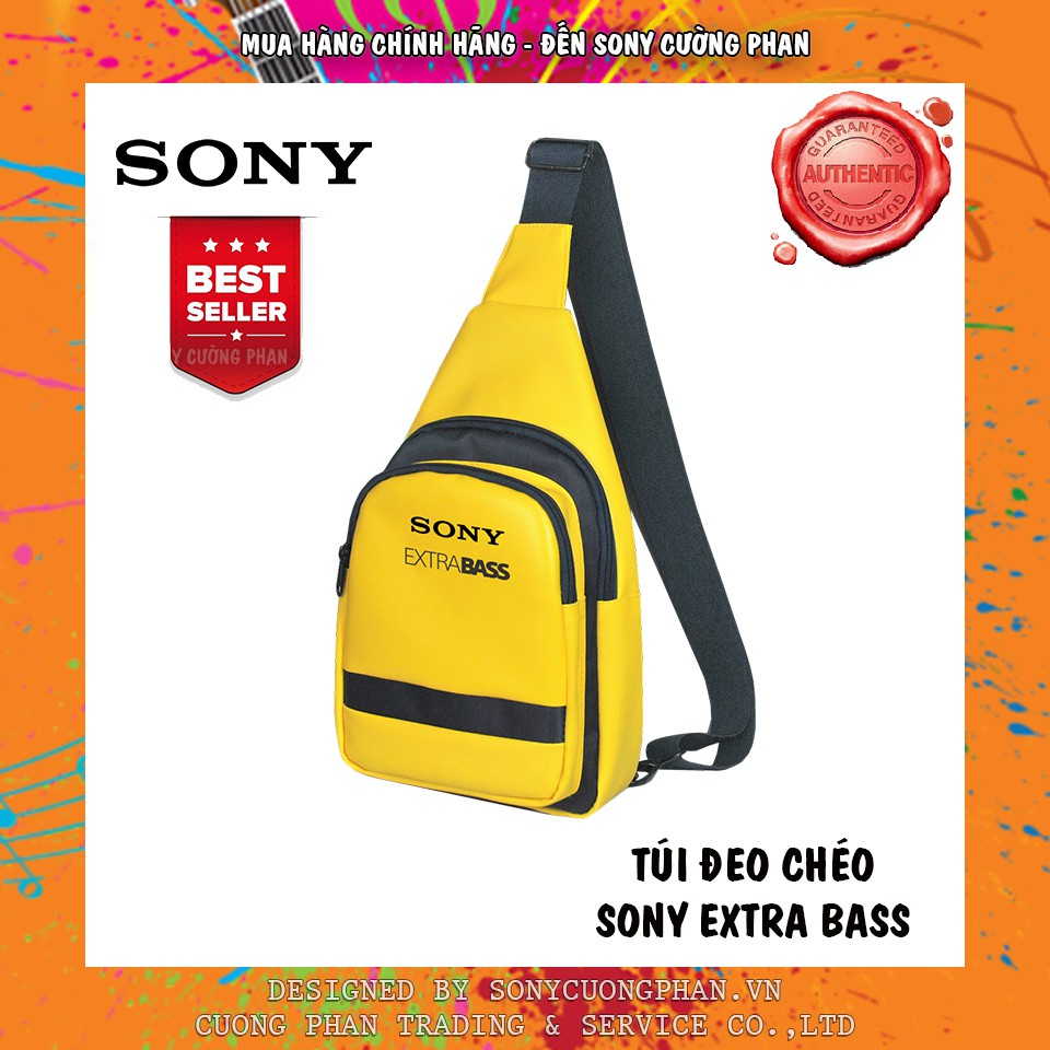 Túi Chéo Vai Sony Extra Bass Màu Vàng - Bộ Sưu Tập Quà Tặng Từ Sony