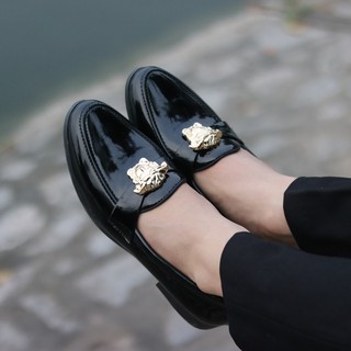 B55-1 Giày lười nam mặt versace