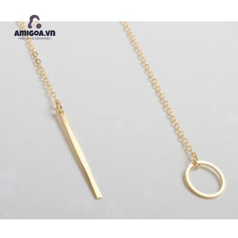 Vòng cổ Sợi Xích Ngắn Bằng Kim Loại Đơn Giản
