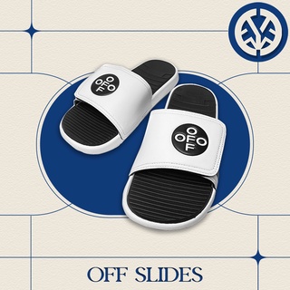 Dép Quai Ngang Đen/Trắng - OFF Slides