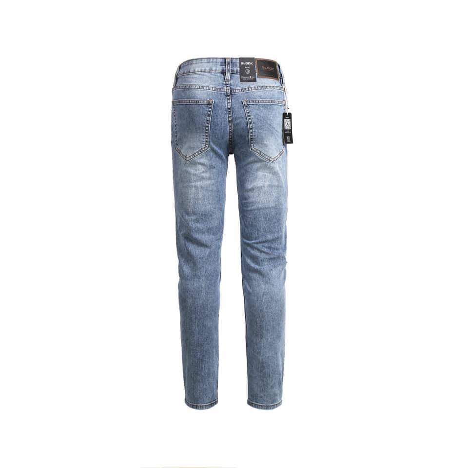Quần Jeans BLOOK form slimfit ống đứng , không rách co giãn mã 80601
