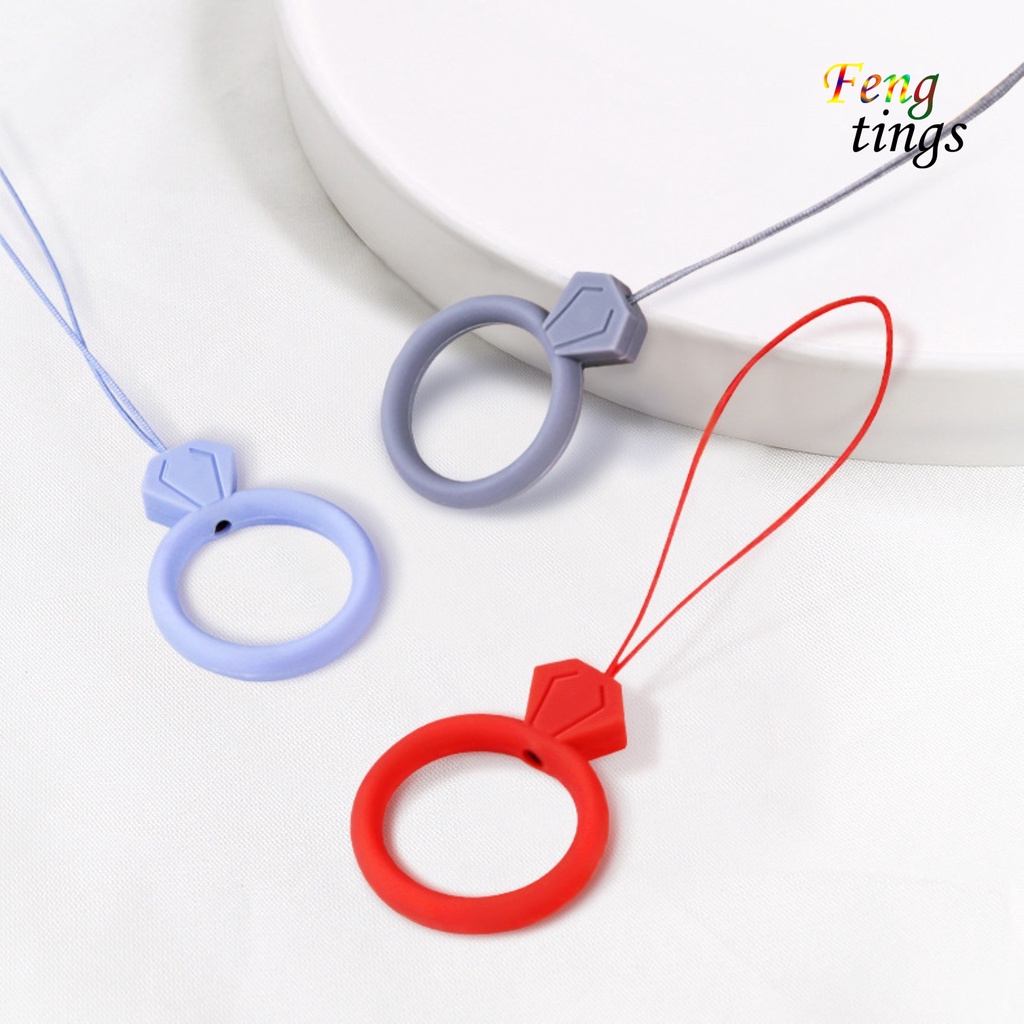 Set 2 Dây Đeo Điện Thoại Bằng Silicon Họa Tiết Hoạt Hình Dễ Thương