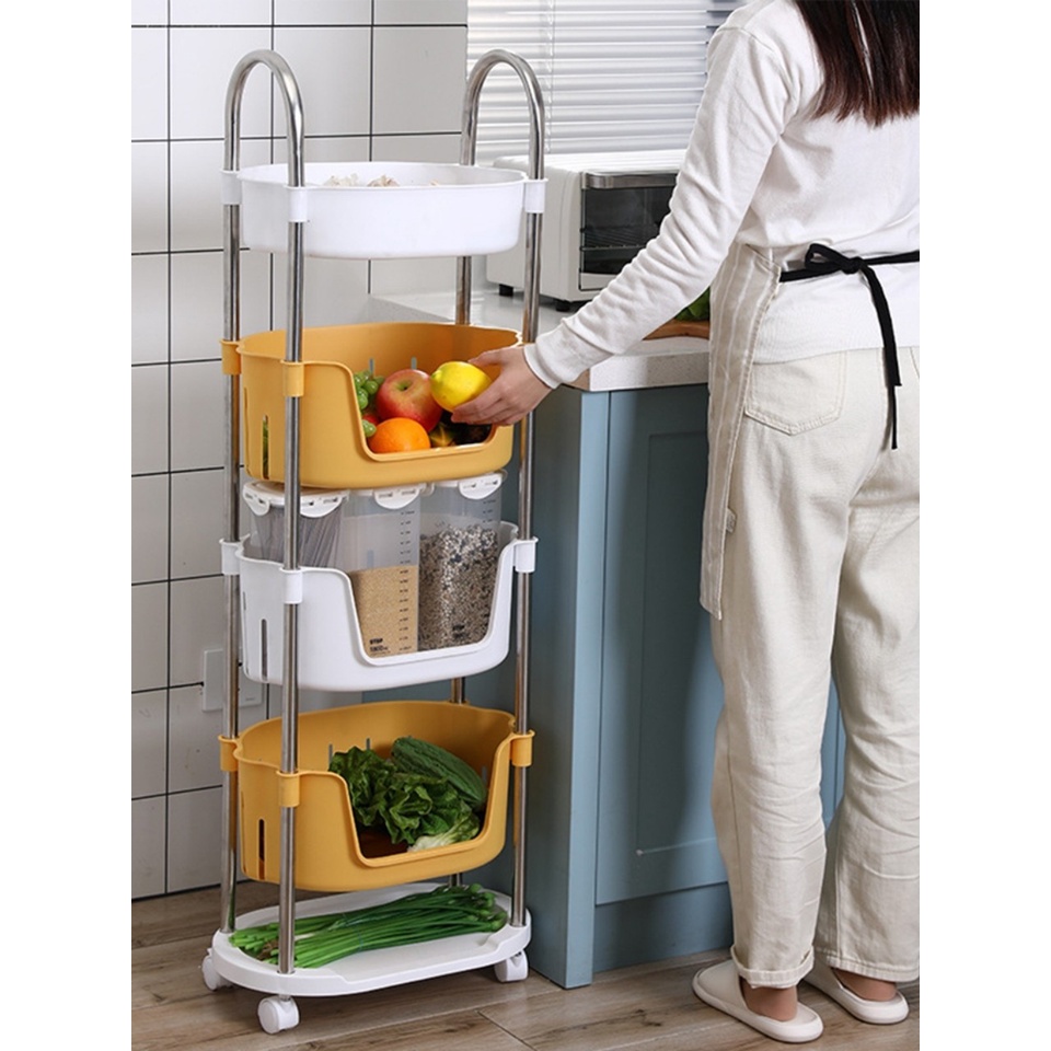 Kệ Đa Năng Để Đồ Nhà BẾp - vật dụng- Gia dụng Có Bánh Xe Thông Minh