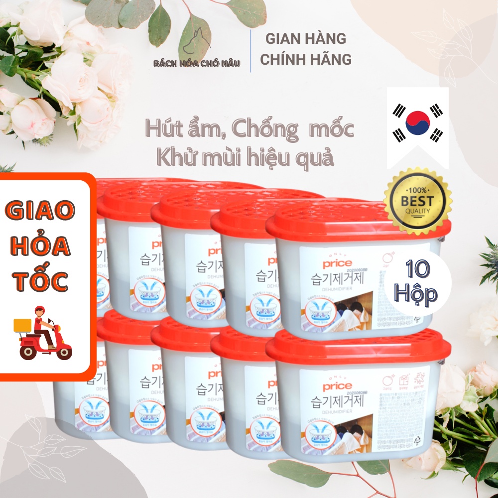 COMBO 10 Hộp Hút Ẩm Hàn Quốc LOTTE ONLY PRICE [ Chống Ẩm Mốc Tủ Quần Áo,Phòng Làm Việc]