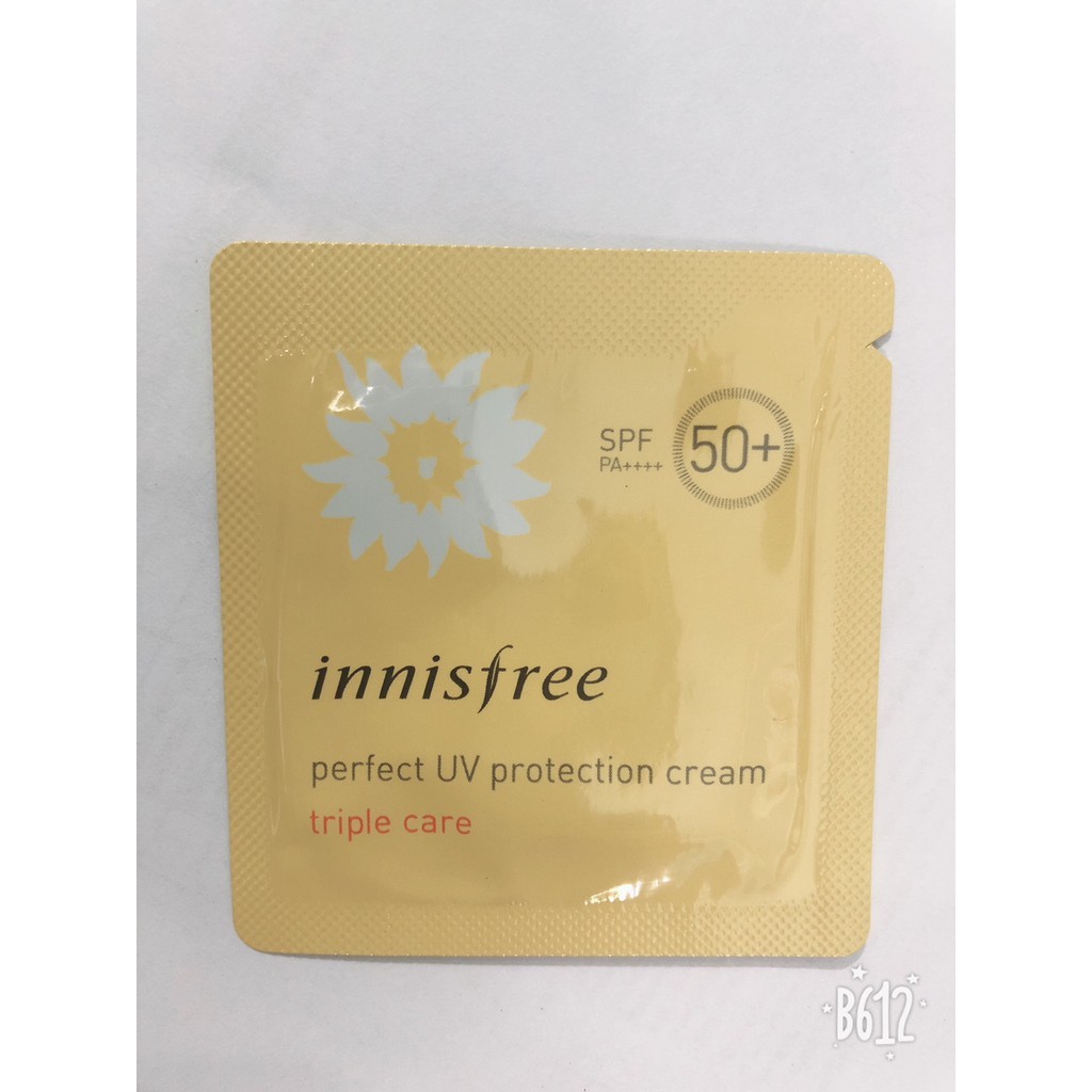 Sample kem chống nắng Innisfree Perfect UV Triple Care (gói 1ml) mini size