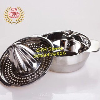 Bộ vắt cam INOX tiện dụng- Dụng cụ vắt cam bằng tay chất liệu INOX cao cấp, an toàn, tiện dụng-GTH MART