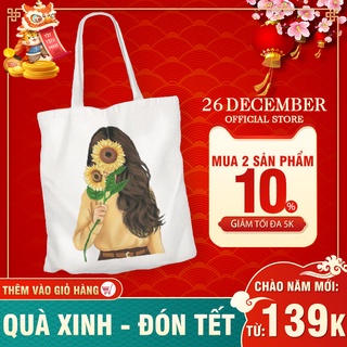 [FULLBOX] TÚI TOTE VẢI CANVAS ĐEO VAI CÔ GÁI VÀ HOA HƯỚNG DƯƠNG | 26 DECEMBER OFFICIAL