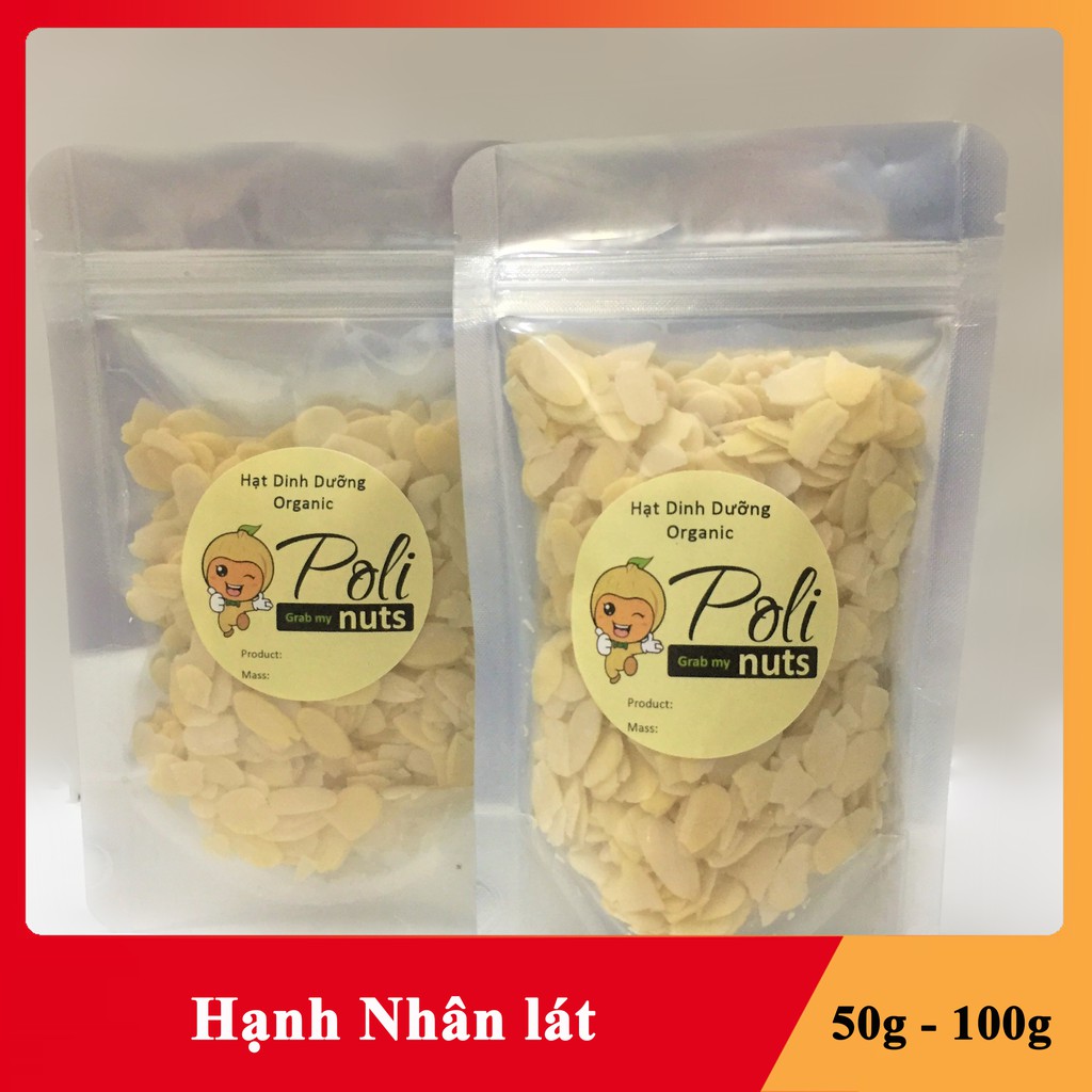 Hạnh Nhân Lát Mỏng Trắng Tươi (Làm Bánh - Ngũ Cốc - Thơm Ngon - Dinh Dưỡng) Giá Tốt Túi 50g - 100g