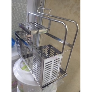 GIÁ KỆ ĐỂ DAO, THỚT INOX ĐA NĂNG 30*15*35cm