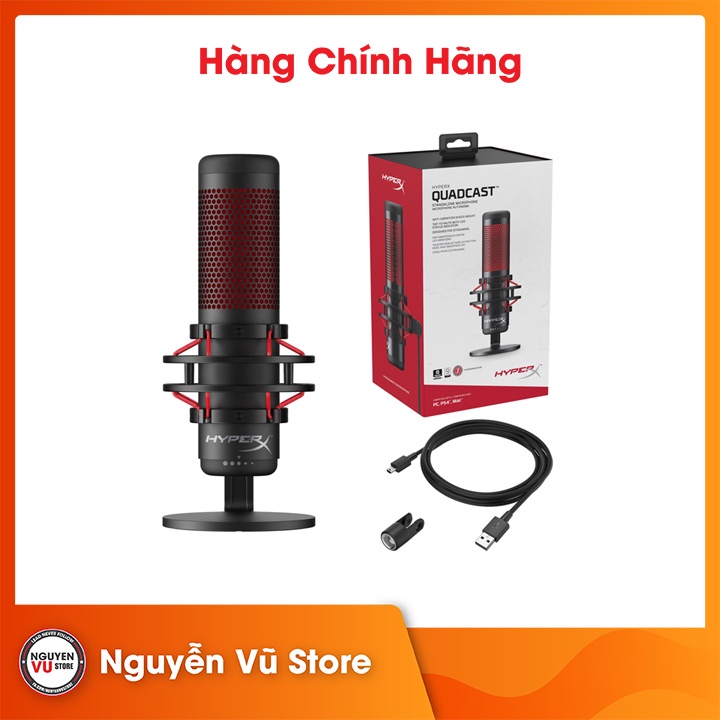 Microphone Kingston HyperX Quadcast Gaming Hàng Chính Hãng