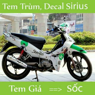Tem trùm xe Sirius samurai đẹp mắt