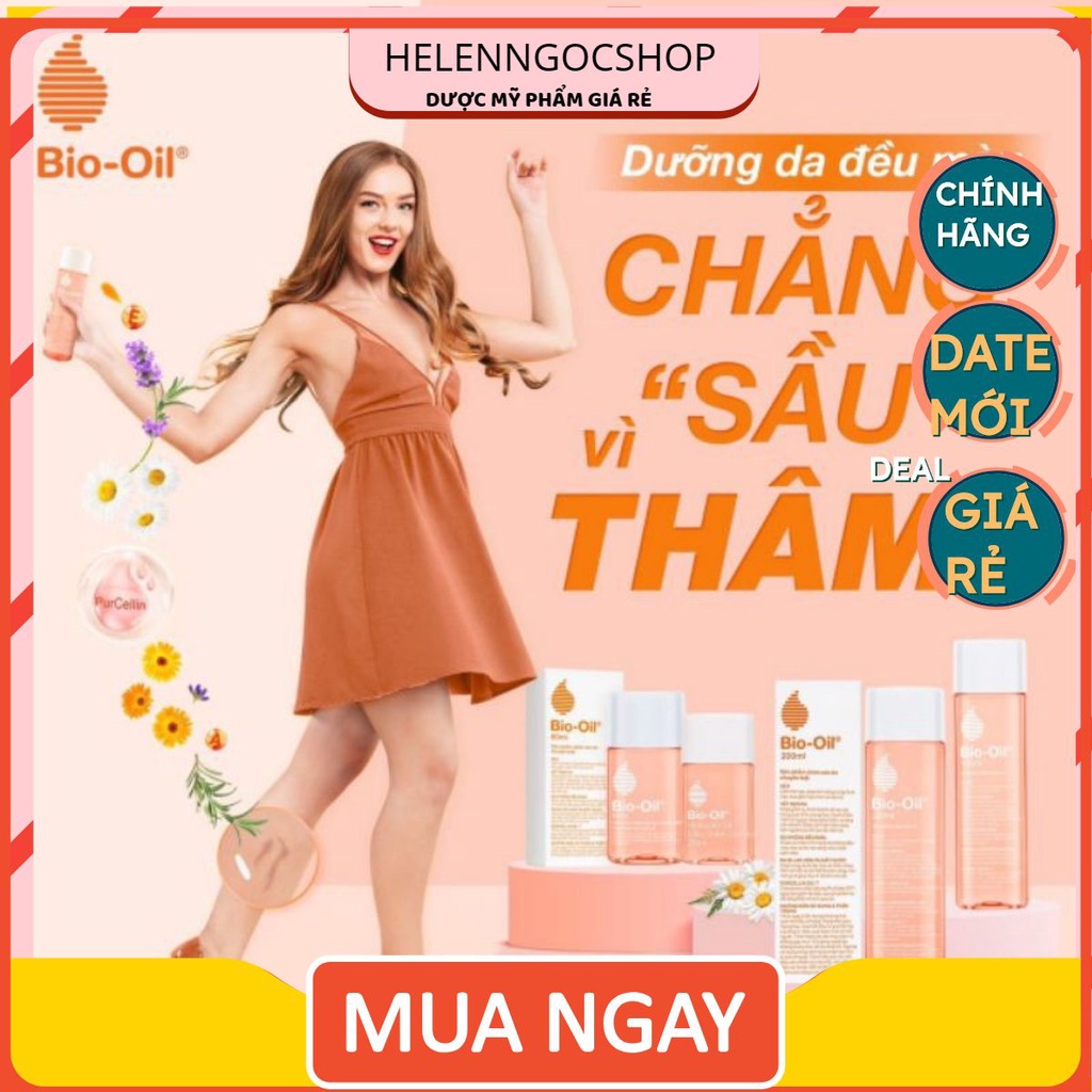 BIO-OIL 25ml/60ml/125ml/200ml   mờ Sẹo, Rạn Da, lão hóa da , bán chạy Pháp , Mỹ, Úc nhập khẩu chính hãng..#helenngocshop