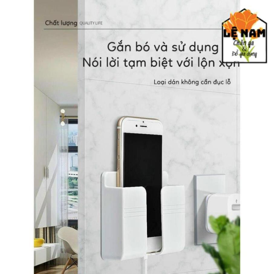 Khay Đựng Điện Thoại, Điều Khiển Remote Dán Tường Siêu Tiện Dụng - Lỗi 1 đổi 1