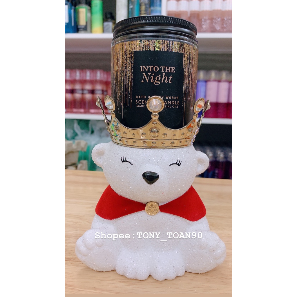 [SẴN] Đế Nến Gấu Hoàng Gia Royal Bear 1 bấc Bath &amp; Body Works