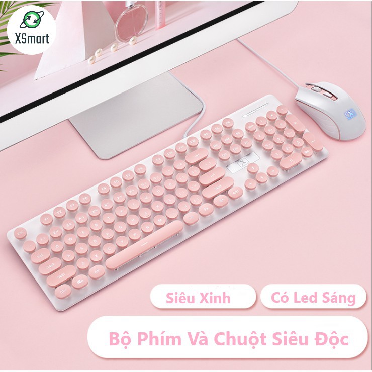 [UY TÍN SỐ 1] Bộ Bàn Phím Và Chuột Siêu Xinh N518 Cao Cấp Có Đèn Led Sáng Chữ, Phím Bấm Siêu Chuẩn | BigBuy360 - bigbuy360.vn