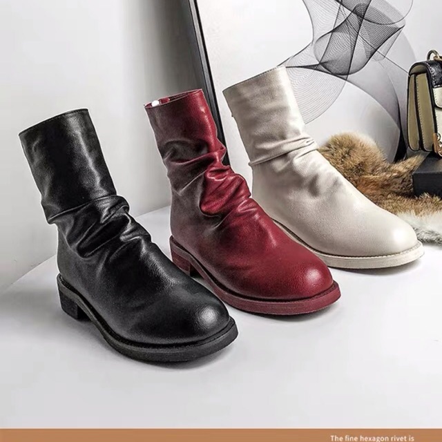 Boots cổ nhăn