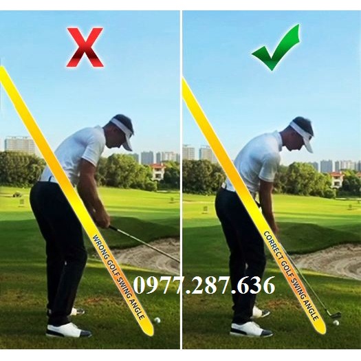 Dụng cụ hỗ trợ tập golf Swing chỉnh tư thế lưng tay nắm gậy kỹ thuật chính xác DC001