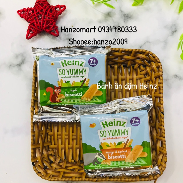 Bánh quy ăn dặm Heinz/Fruto cho bé 5m+