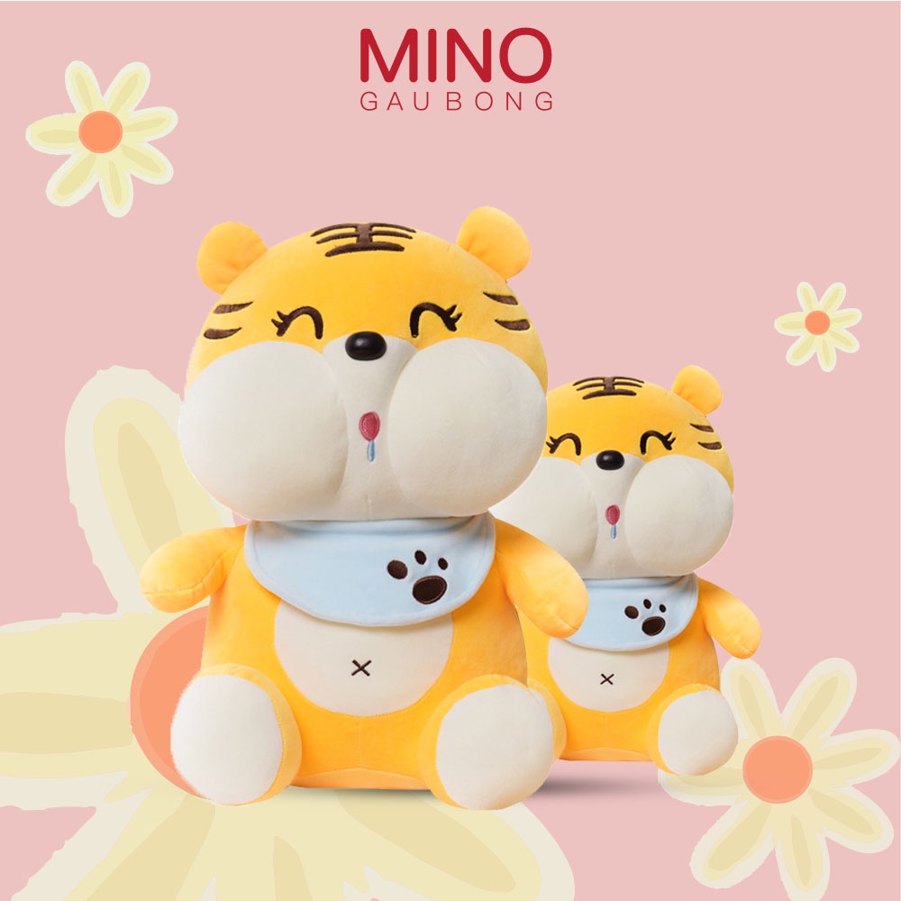 Gấu Bông Hổ Dudu Nhắm Mắt Dễ Thương Kích Thước To Ôm Ngủ Thoải Mái MINO STORE - TH83
