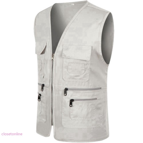 Áo khoác câu cá không tay phối túi thời trang cho nam | BigBuy360 - bigbuy360.vn