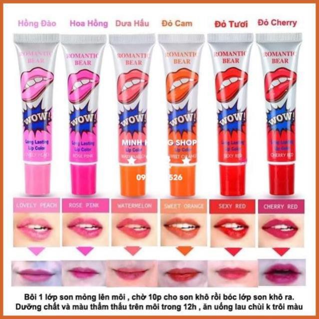 Son săm WOW Hàn Quốc 👉 GIỮ MÀU 24H 👈lên màu tự nhiên