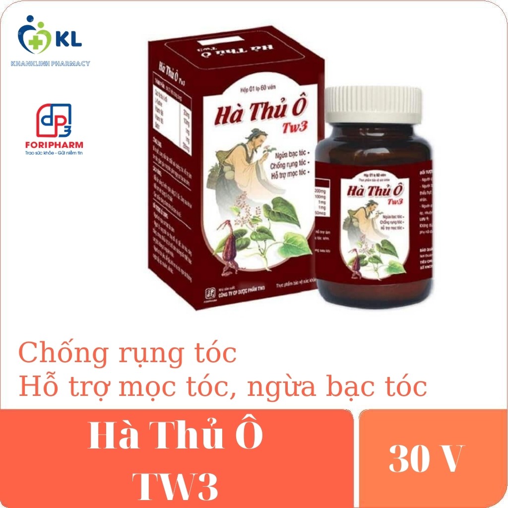 Hà Thủ Ô TW3- Hỗ trợ mọc tóc,hỗ trợ chống rụng tóc, Ngừa bạc tóc